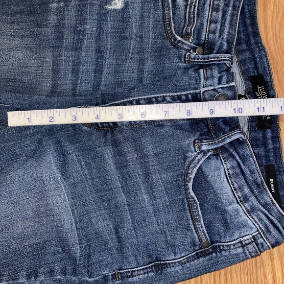 Judy Blue Skinny Women Jeans 7/28 High Rise Dark Wash Stretch JB88527 Distressed - Picture 4 of 11